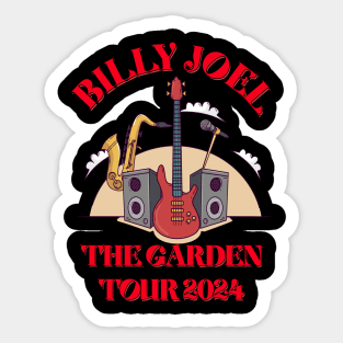 BILLY JOEL THE GARDEN TOUR 2024 RED Sticker